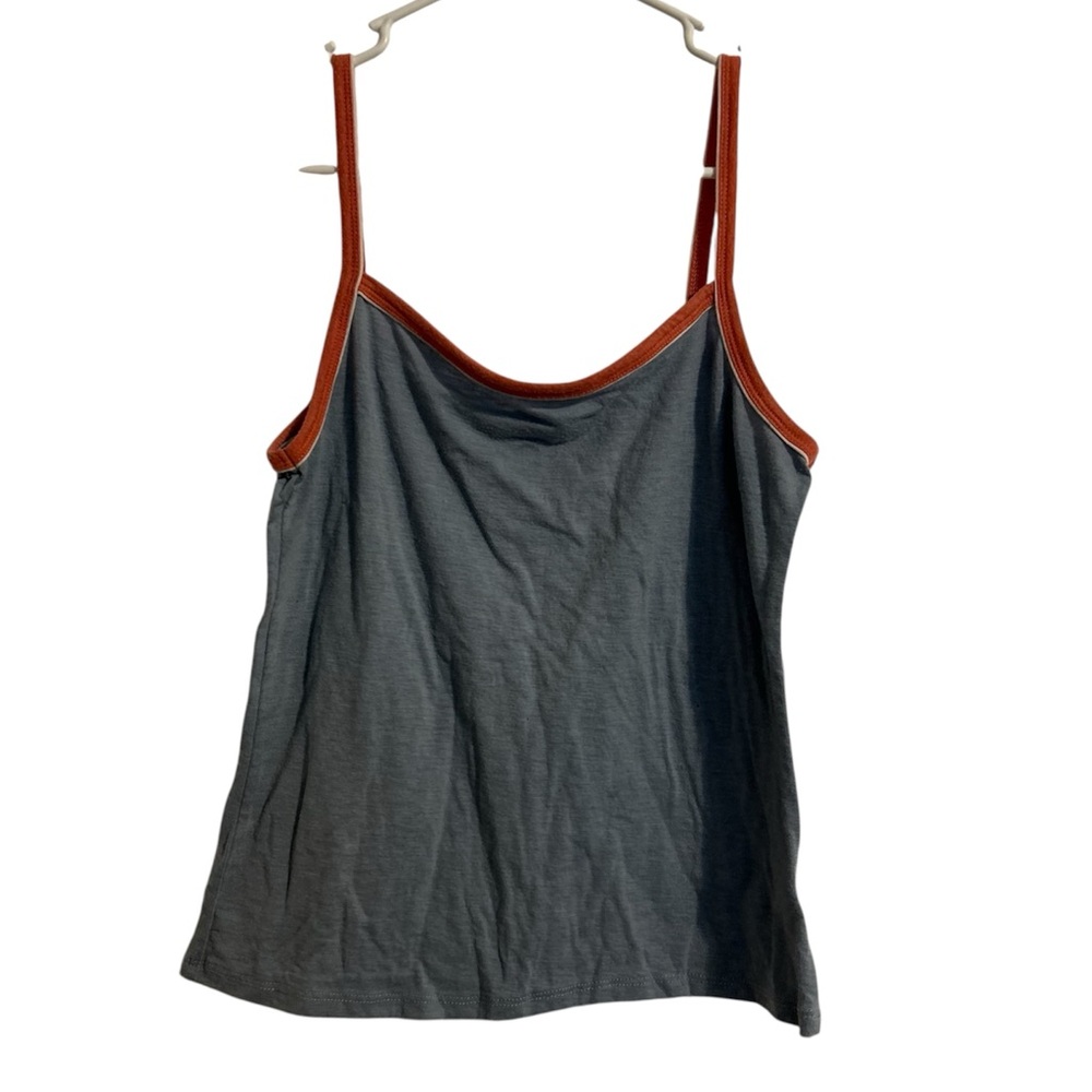 Pink Rose Blue Pink Hem Spaghetti Straps Cute Comfy Tank Top